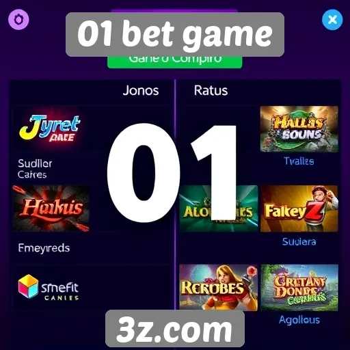 Comparação de jogos populares no 01 bet game